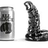 All Black 13 CM - Curved Dildo with Textured Grip