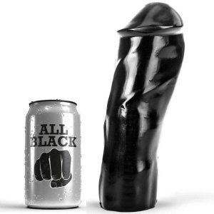 20 CM All Black RealISTIC DILDO WITH STRIPES