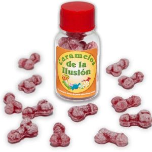 12 STRAWBERRY/CHERRY PENIS-SHAPED CANDY DELIGHTS