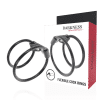 Darkness - FLEXIBLE DOUBLE RING FOR PENIS WITH Leather