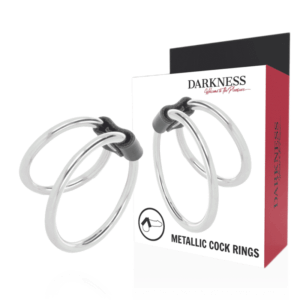 Darkness Double Metal Ring for Prolonged Erection