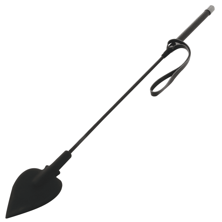Darkness Chicote de Silicone Preto com Ponta de Couro