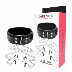 Darkness - Collar con Pinzas para Pechos de Metal