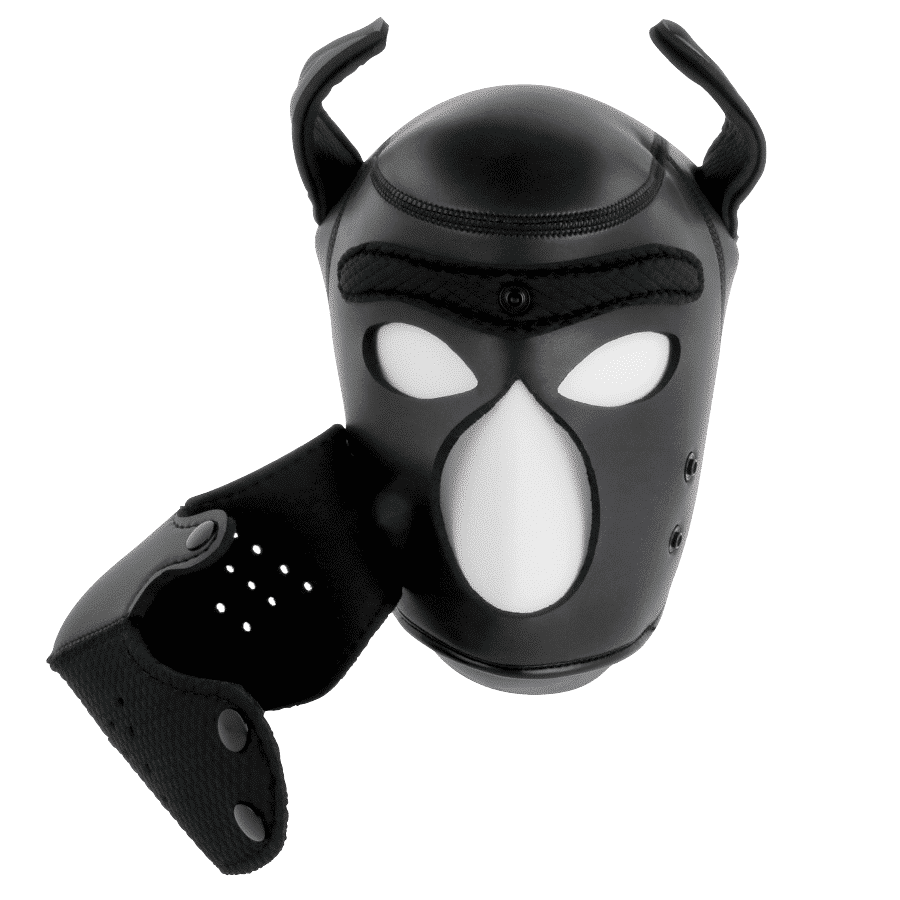 Darkness Neoprene Pet Mask with Detachable Muzzle Darkness Neoprene Pet Mask with Detachable Muzzle