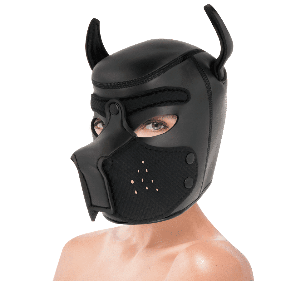 Darkness Neoprene Dog Mask with Detachable Muzzle Darkness Neoprene Dog Mask with Detachable Muzzle