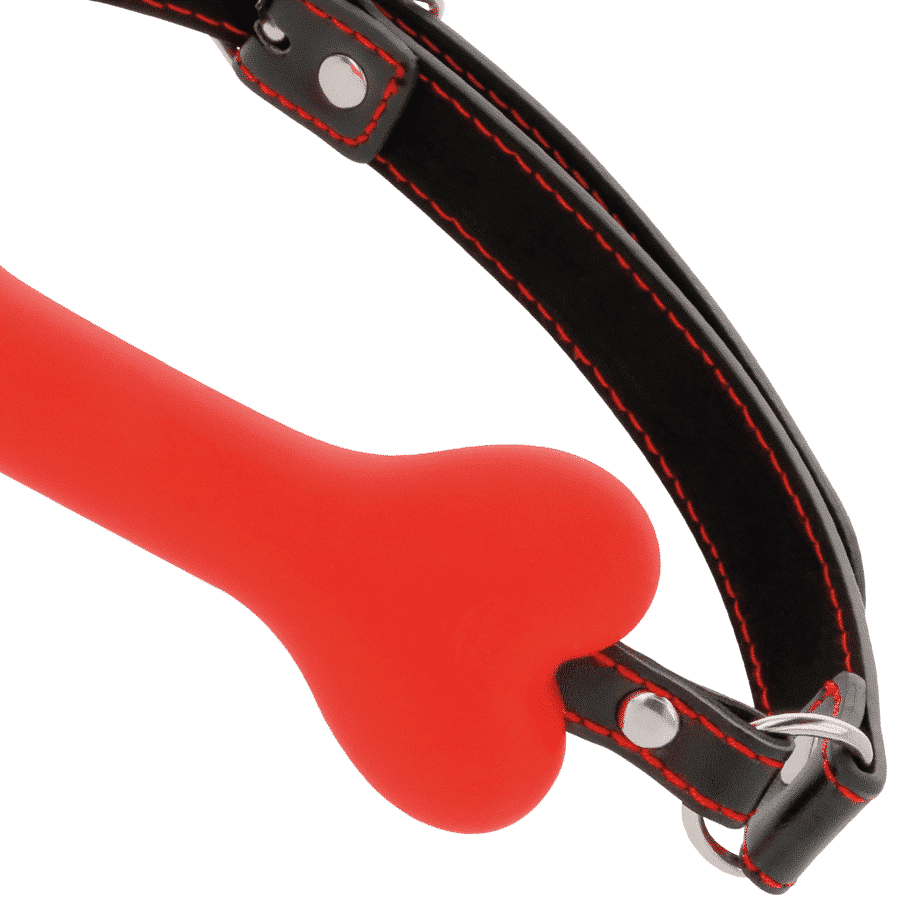 Darkness Red Bone Shaped Silicone Gag Darkness Red Bone Shaped Silicone Gag
