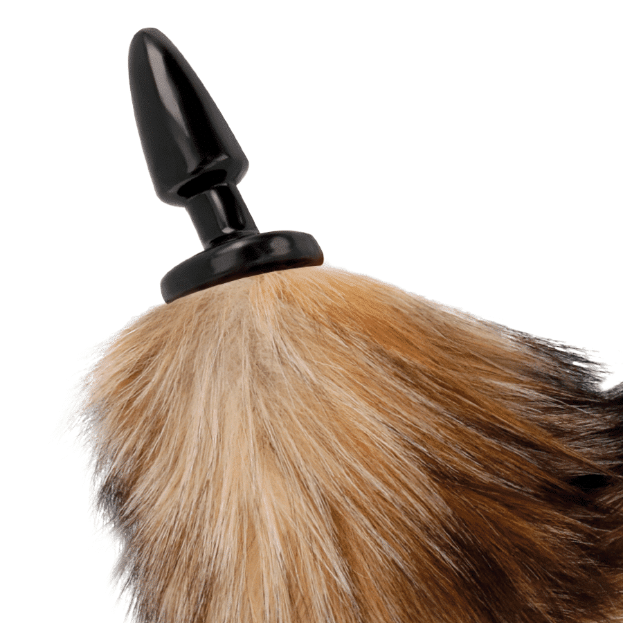 Darkness - Silicone Anal Plug with 10cm Natural Tail Darkness - Silicone Anal Plug with 10cm Natural Tail