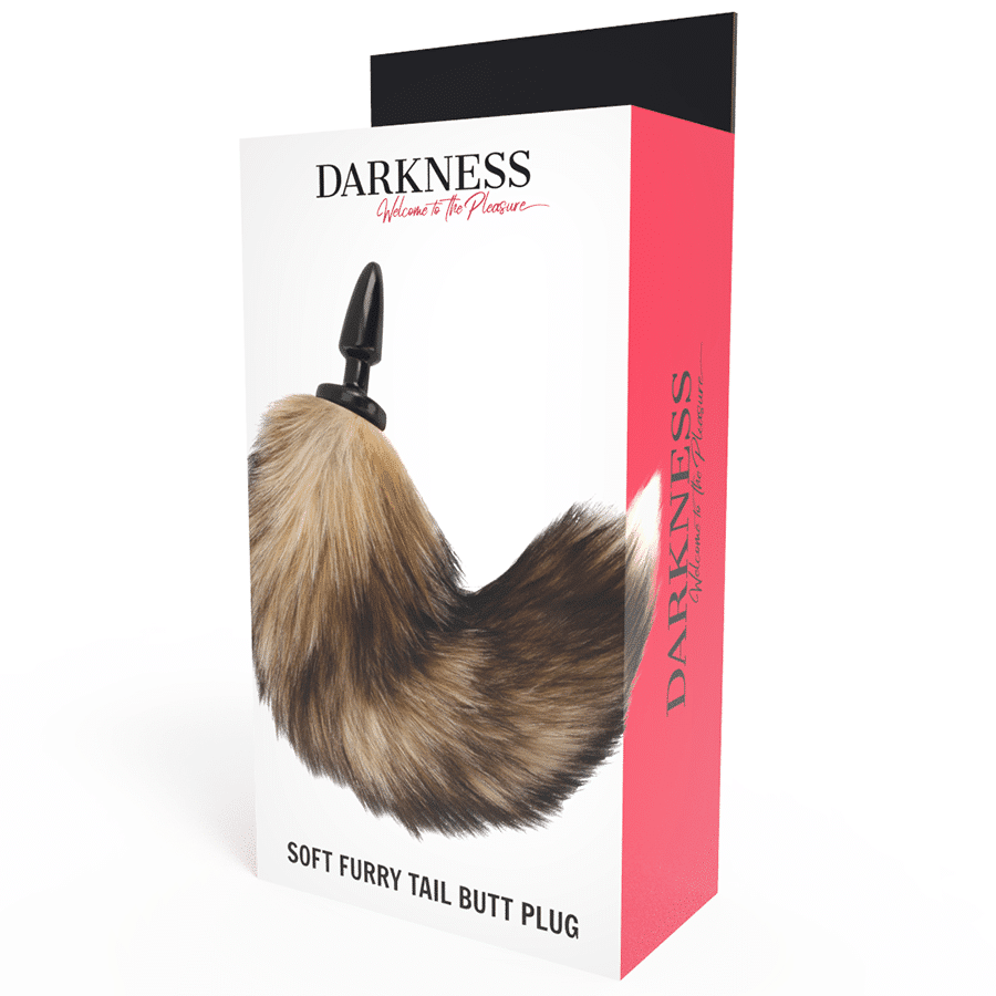 Darkness - Silicone Anal Plug with 10cm Natural Tail Darkness - Silicone Anal Plug with 10cm Natural Tail