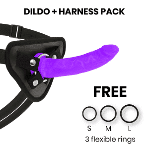 Deltaclub Harness Kit with Purple Silicone Dong