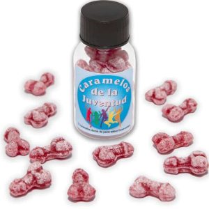 Diablo Picante - 12 YOUTH CANDIES IN PENIS SHAPE STRAWBERRY/CHERRY FLAVOR