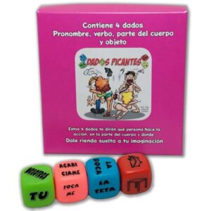 Diablo Picante - SET OF 4 DICE FEATURING PRONOUNS AND Body PARTS