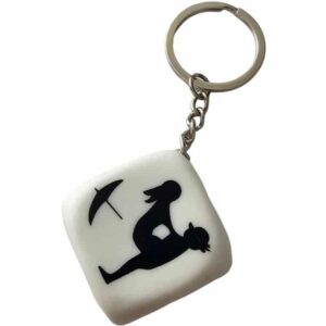 Diablo Picante White Dice Keychain Toy