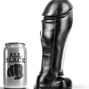 Broad Toe Dildo All Black 22cm