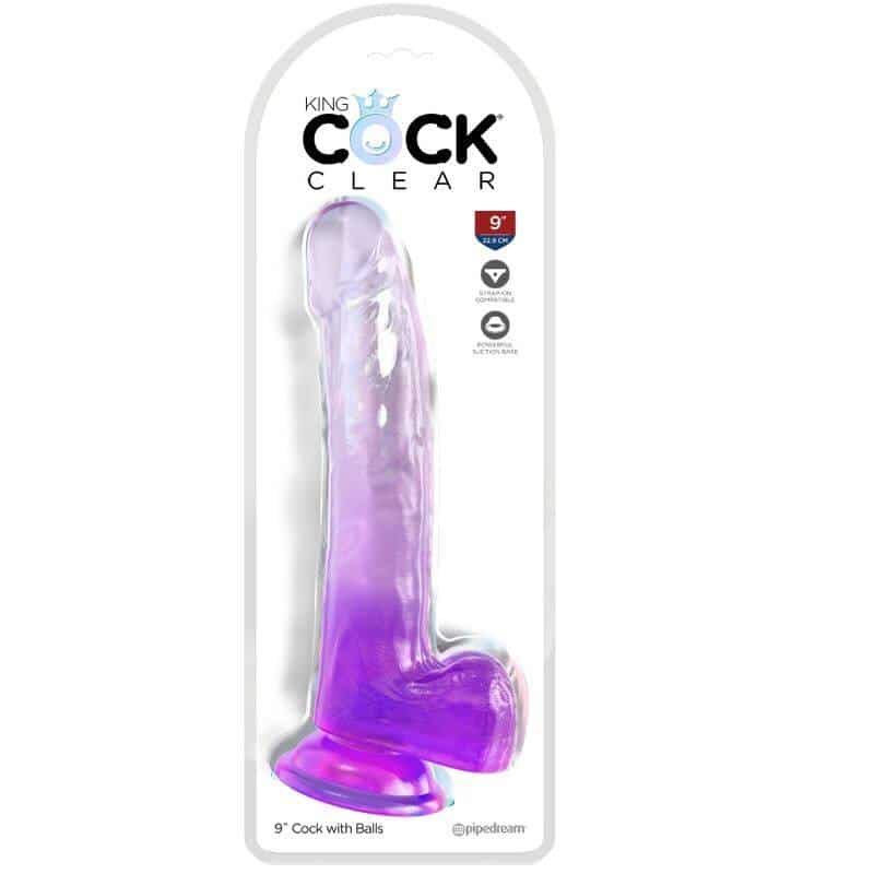 King Cock Purple Testicle Dildo 20.3cm King Cock Purple Testicle Dildo 20.3cm