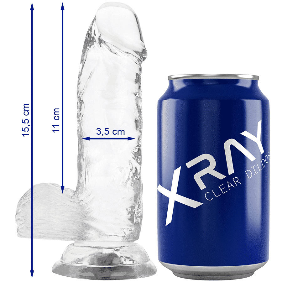 Dildo Transparente X Ray 15.5cm