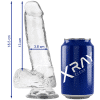 Dildo X Ray 18.5cm com bolinhas