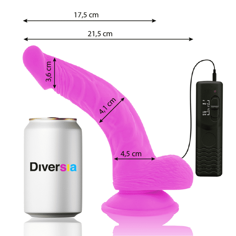 Diversia - Vibração Flexível Roxo 21.5cm Diversia - Vibração Flexível Roxo 21.5cm