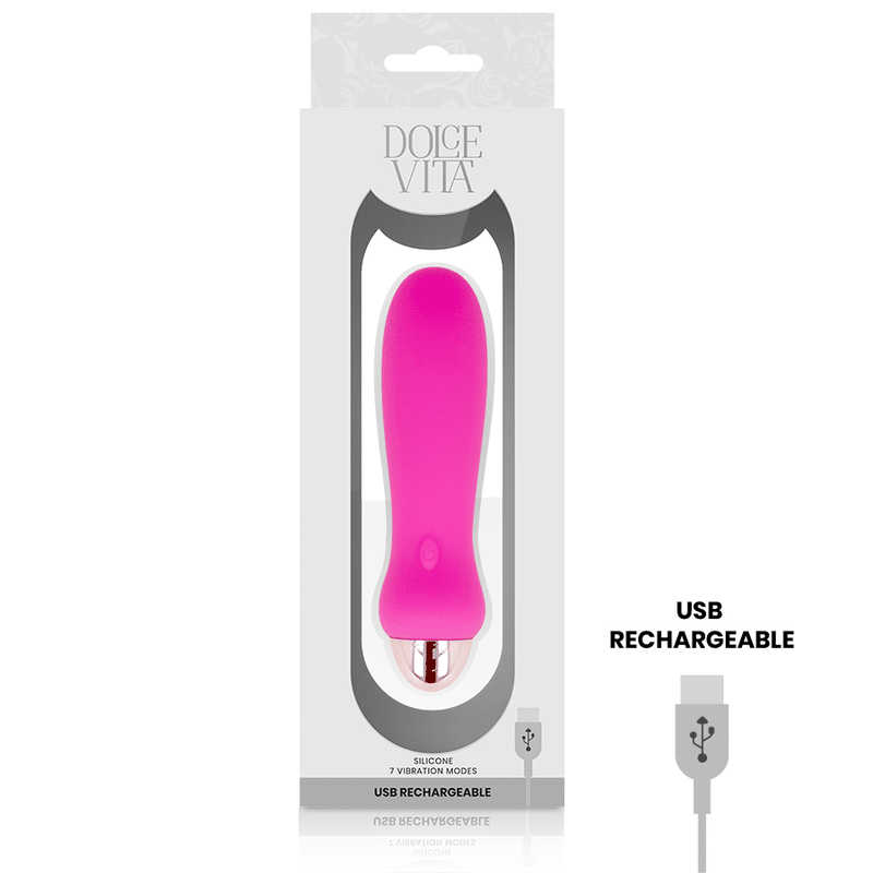 Dolce Vita Rechargeable Pink Vibrator Dolce Vita Rechargeable Pink Vibrator