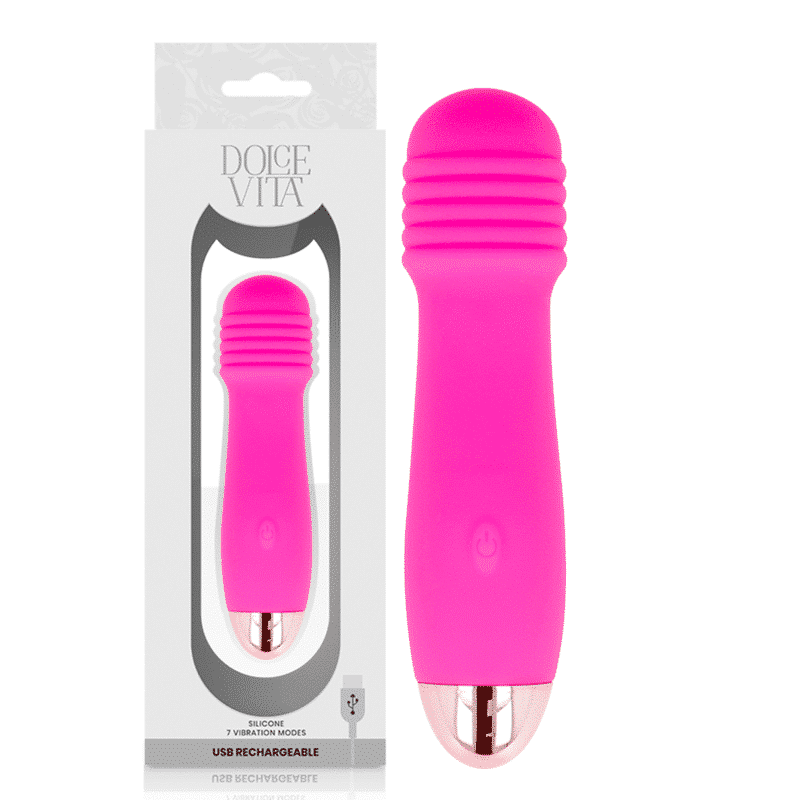 Dolce Vita Rechargeable 3 Speed Pink Vibrator Dolce Vita Rechargeable 3 Speed Pink Vibrator