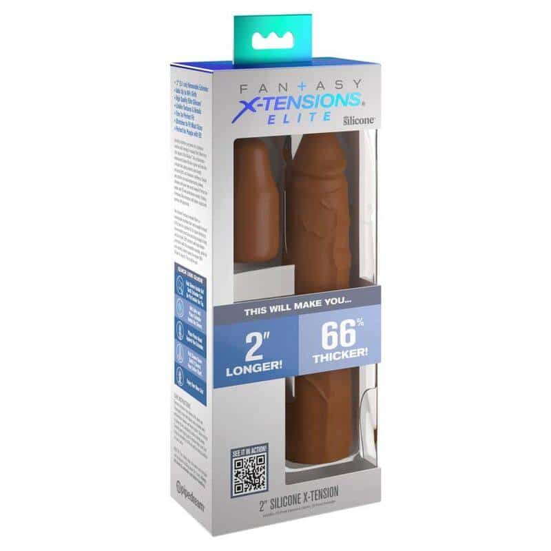 Fantasy X-Tensions - Pipedreams 20.32 CM SLEEVE + 5.00 INCH CARAMEL PLUG Fantasy X-Tensions - Pipedreams 20.32 CM SLEEVE + 5.00 INCH CARAMEL PLUG