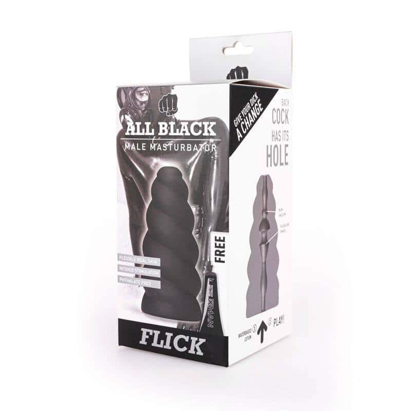 Black Spiral Flick Male Toy Black Spiral Flick Male Toy