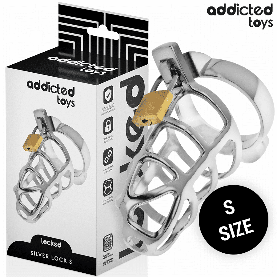 Metal Penis Cage LOCKED by Addicted Toys Size S