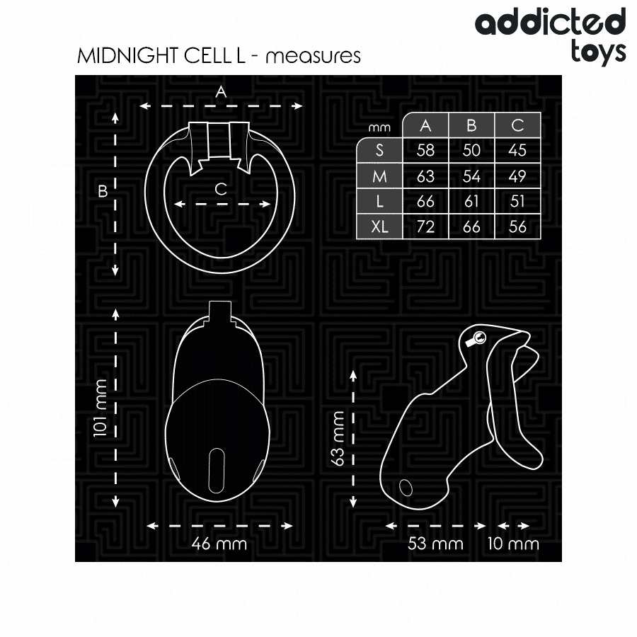 Locked Penis Cage Addicted Toys MINDNIGHT CELL L Locked Penis Cage Addicted Toys MINDNIGHT CELL L