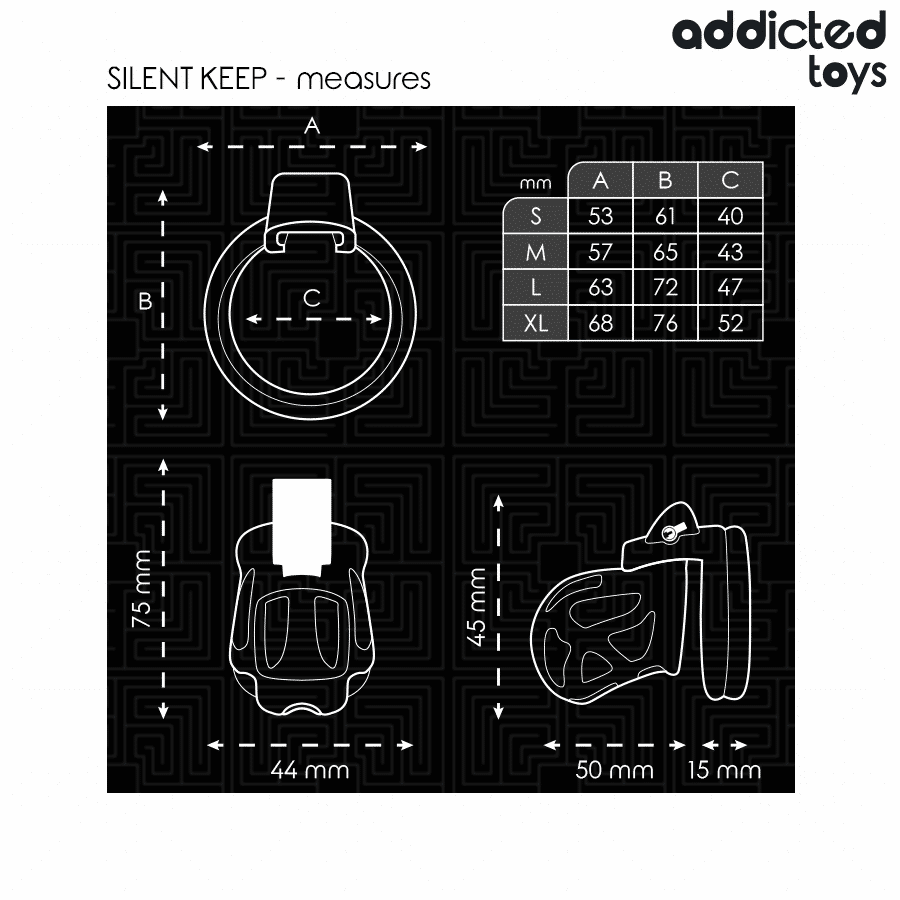 Gaiola de Castidade Addicted Toys Locked 7,5cm Gaiola de Castidade Addicted Toys Locked 7,5cm