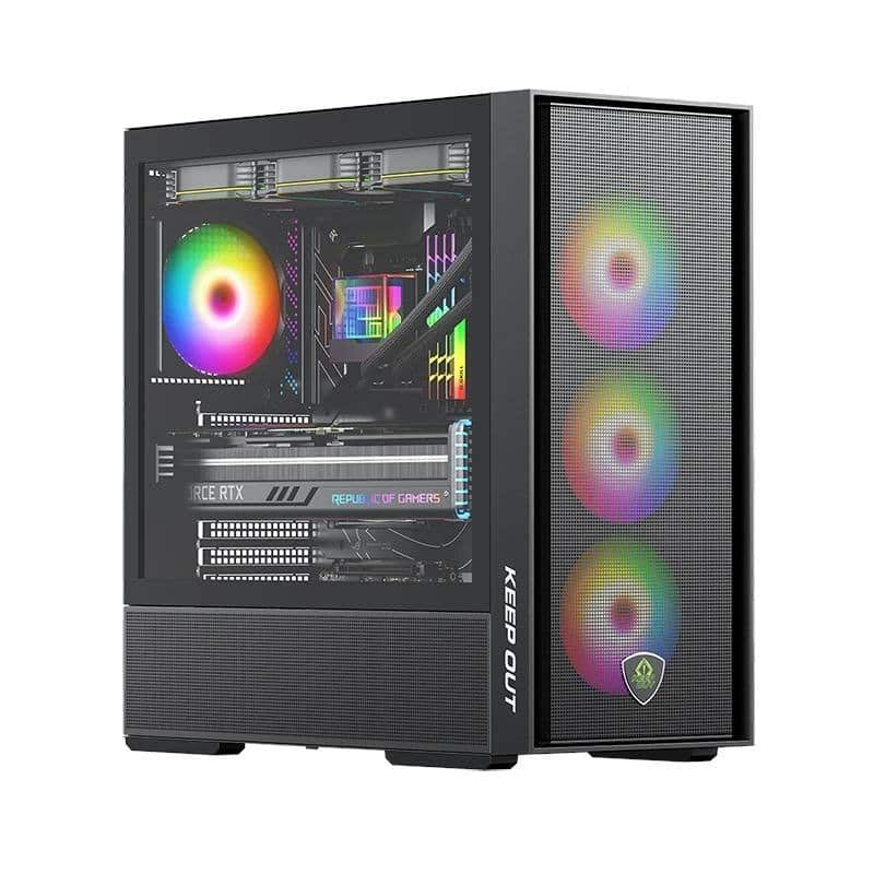 Keep Out Caja M-Atx KO XC-805 MESH ARGB USB3 Preto
