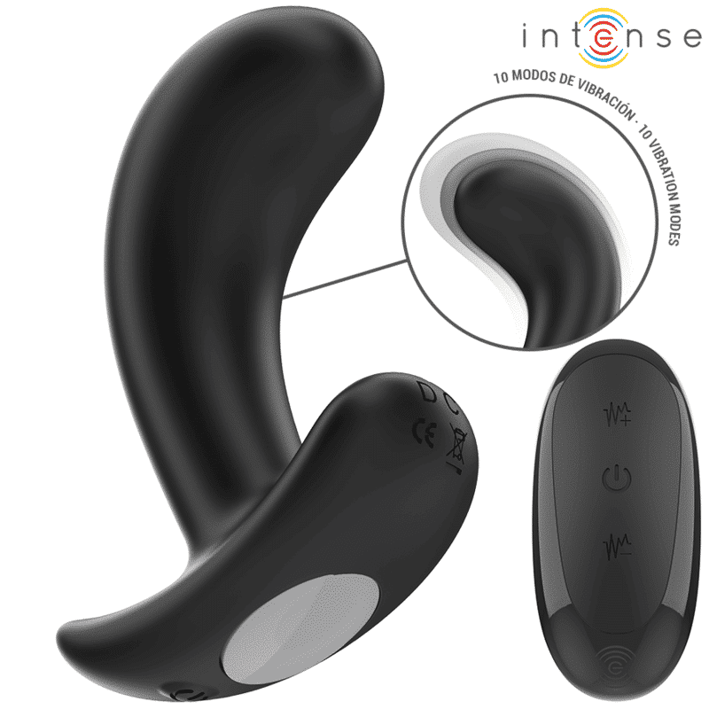 Intense - Chandler Anal Plug 10 Vibrations Black Remote Control Intense - Chandler Anal Plug 10 Vibrations Black Remote Control