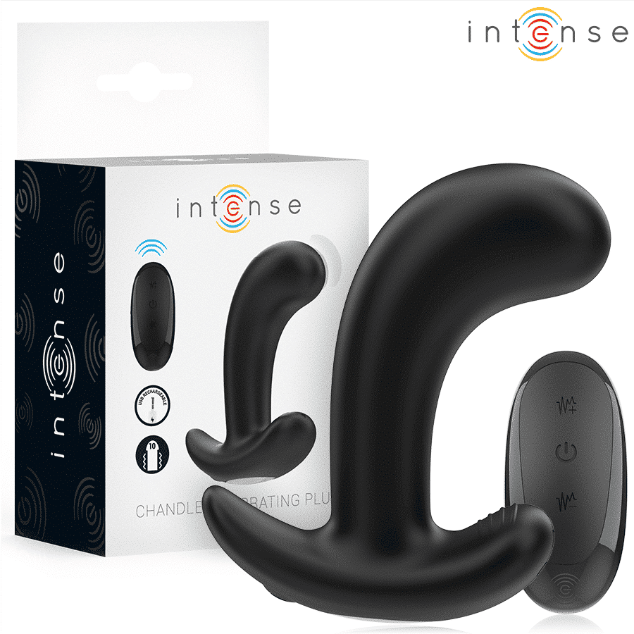Intense - Chandler Anal Plug 10 Vibrations Black Remote Control