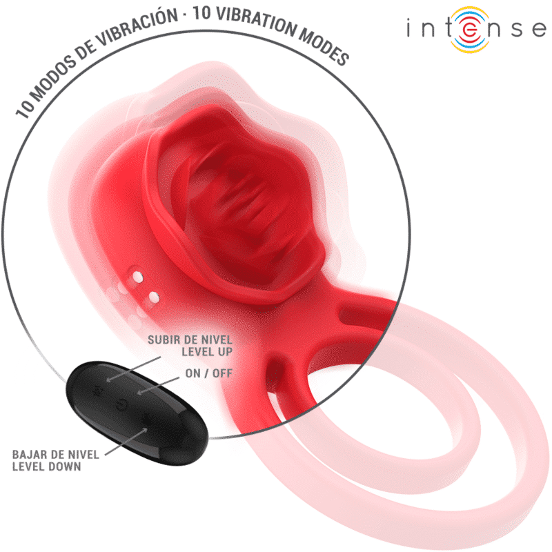 Intense GAIL Rose Red Vibrator with Remote Intense GAIL Rose Red Vibrator with Remote