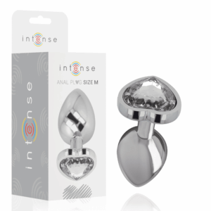 Intense - WHITE HEART Anal PLUG MADE OF ALUMINUM SIZE M
