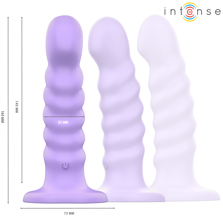 Intense - Brenda Vibrator Size M Spiral Design 10 Vibrations Purple Remote Control Intense - Brenda Vibrator Size M Spiral Design 10 Vibrations Purple Remote Control