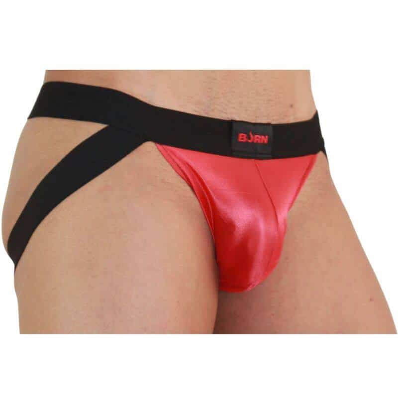 Burn 010 Red Black Jock Strap S