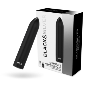 KERNEX 2 Black - MAGNETIC VIBRATING BULLET IN Black&silver
