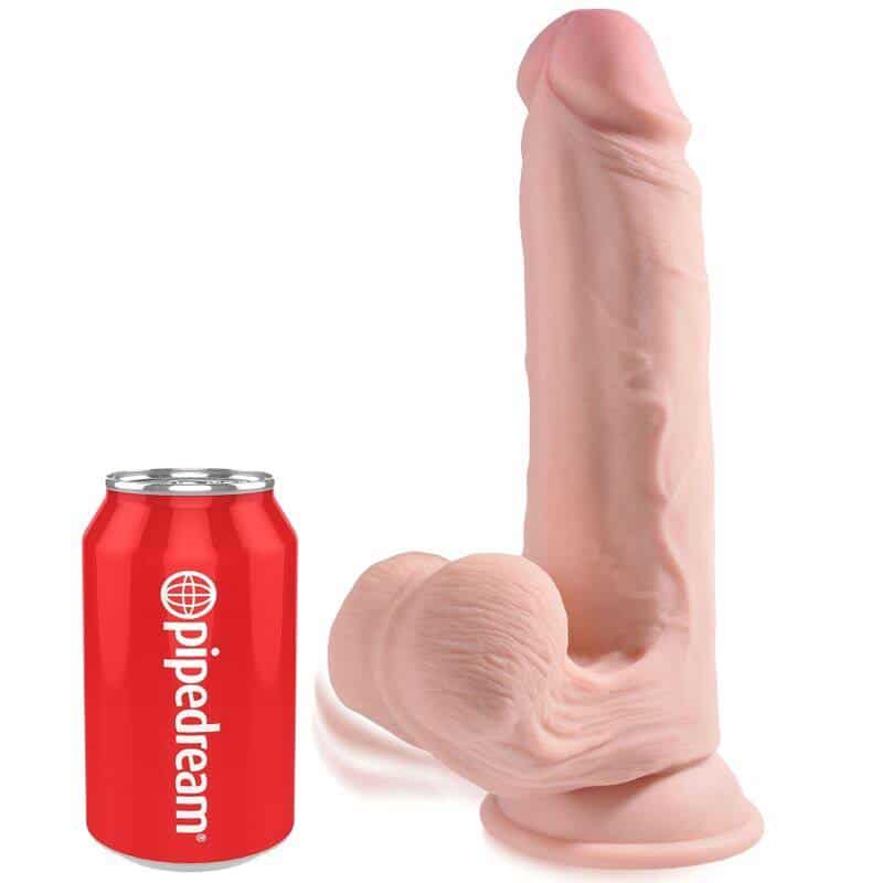 King Cock - 20.3 CM 3D DILDO WITH SWINGING BAllS King Cock - 20.3 CM 3D DILDO WITH SWINGING BAllS