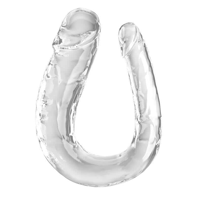King Cock Clear Double Dildo 44cm Flexible Shaft