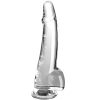 King Cock Transparent 19cm Testicle Dildo