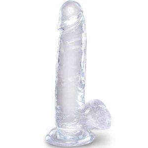 King Cock - TRANSPARENT 15.2 CM RealISTIC PENIS WITH BAllS