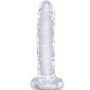 King Cock Transparent Realistic Dildo 15.5cm