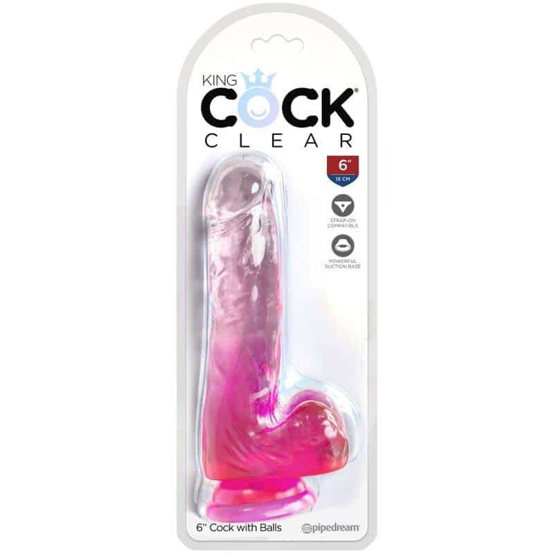 King Cock Rosa 13.5cm Pênis Realista King Cock Rosa 13.5cm Pênis Realista