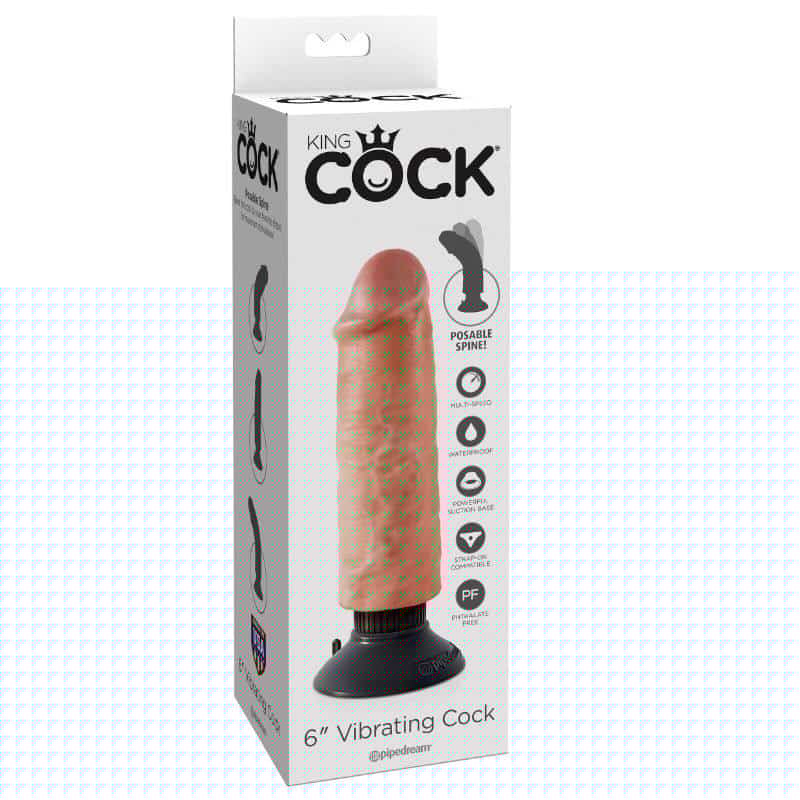 King Cock 15.24cm Flesh Vibrator King Cock 15.24cm Flesh Vibrator