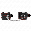 Kink - ADJUSTABLE Black WRIST RESTRAINTS WITH RED TRIM 20-28 CM X 5.5 CM