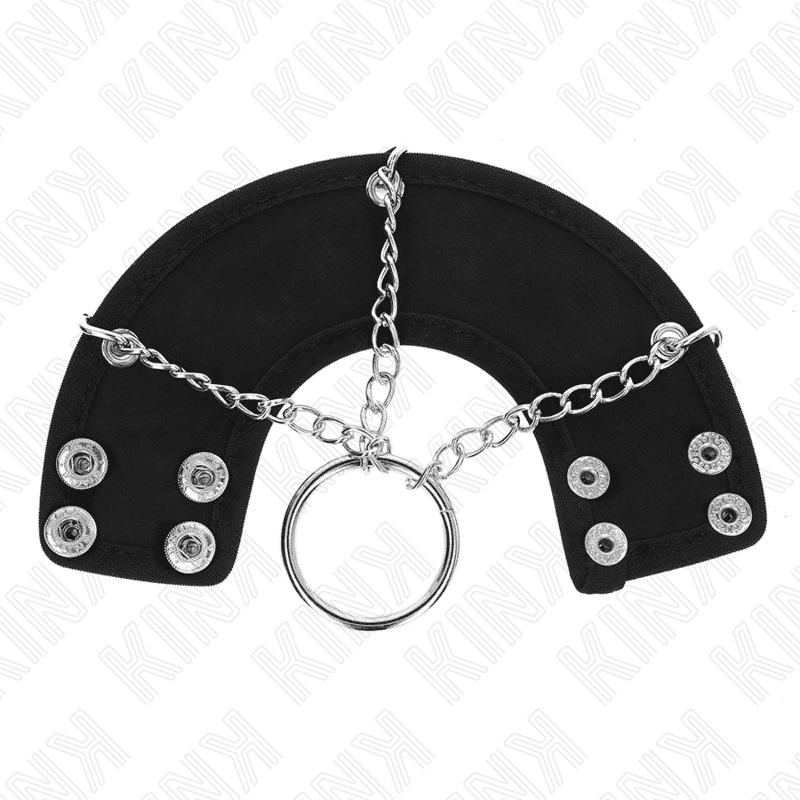 Kink Anel Pênis 4cm em Metal com Corrente e Cinto Kink Anel Pênis 4cm em Metal com Corrente e Cinto