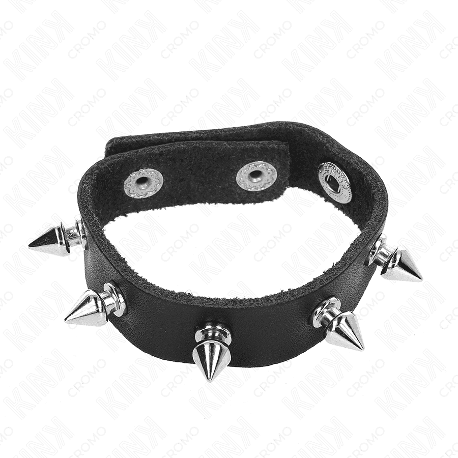 Kink Leather Penis Ring with Spike Texture Kink Leather Penis Ring with Spike Texture