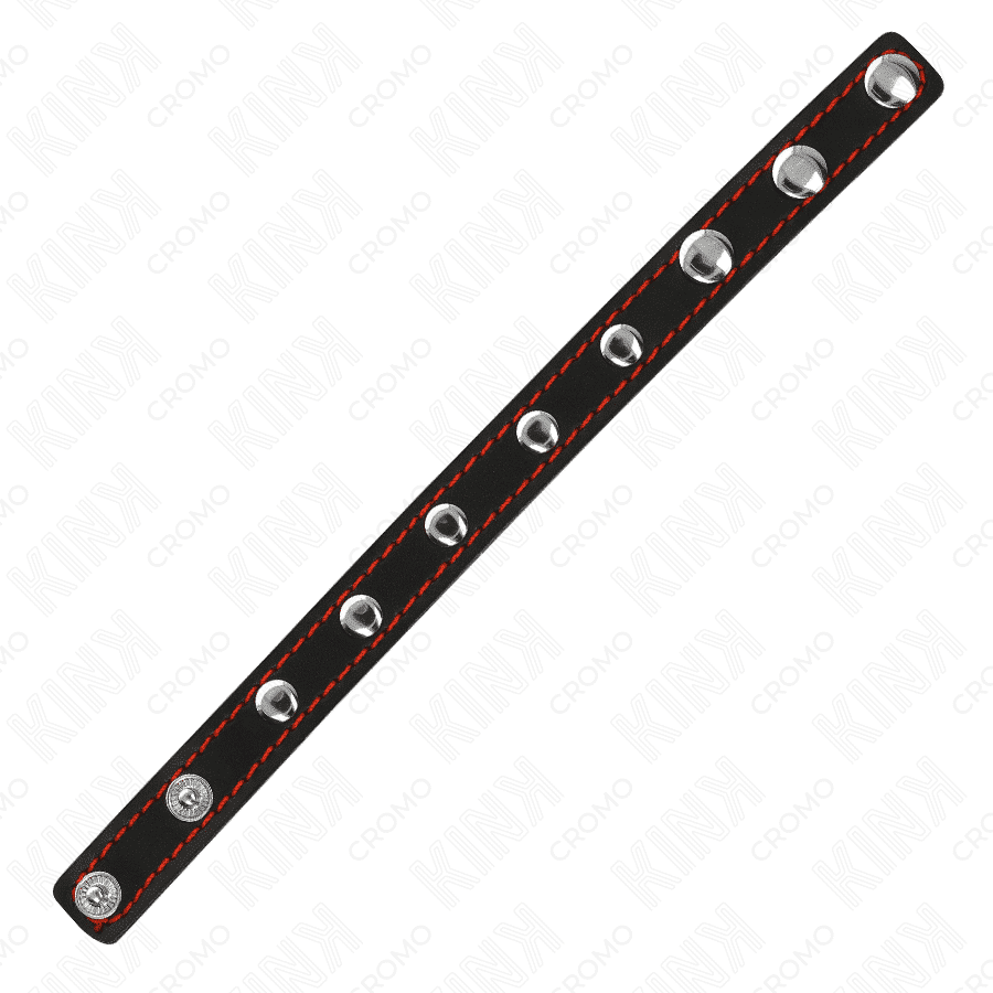 Kink Penis Ring with Adjustable Pressure Closure and Red Lining Kink Penis Ring with Adjustable Pressure Closure and Red Lining