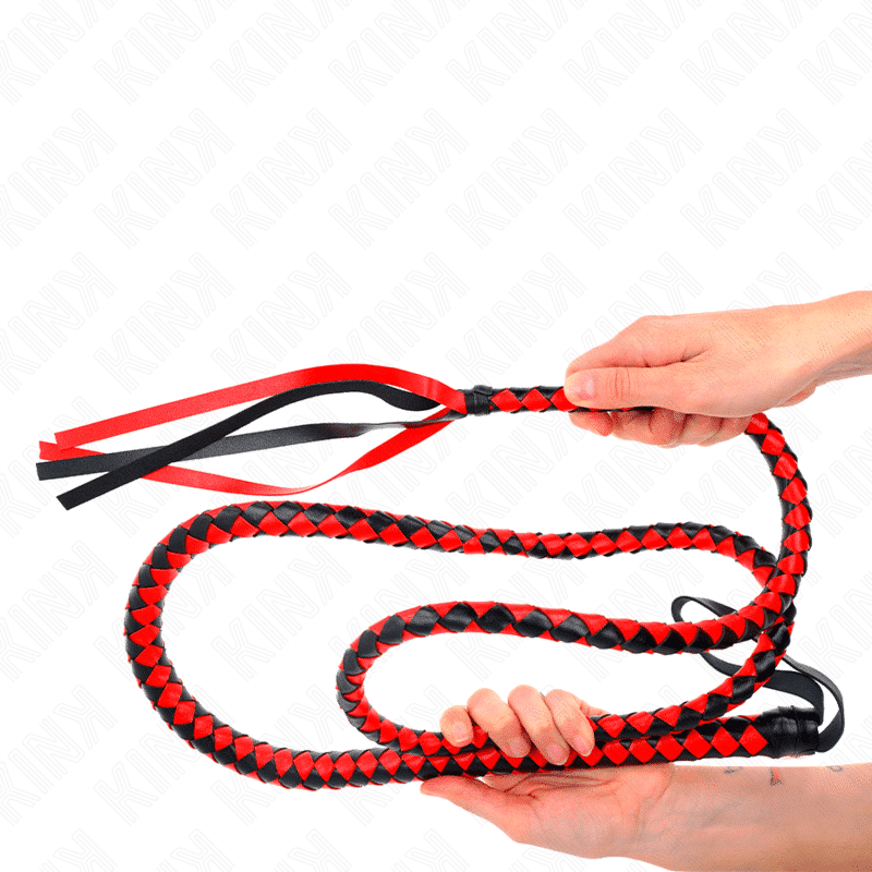 Kink - 210 CM LONG RED SNAKE WHIP for Sensual Play Kink - 210 CM LONG RED SNAKE WHIP for Sensual Play