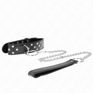 Kink - ADJUSTABLE RIVETED NECKLACE WITH BELT 65 CM IN Black