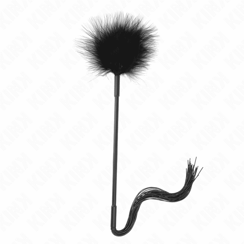 Kink - Chicote de Silicone com Penas para Estimulação 47cm